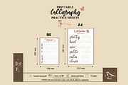 Calligraphy Practice Sheet Digital, a Stationery Template by The Tran Studio (Thumbnail 2 of 4)