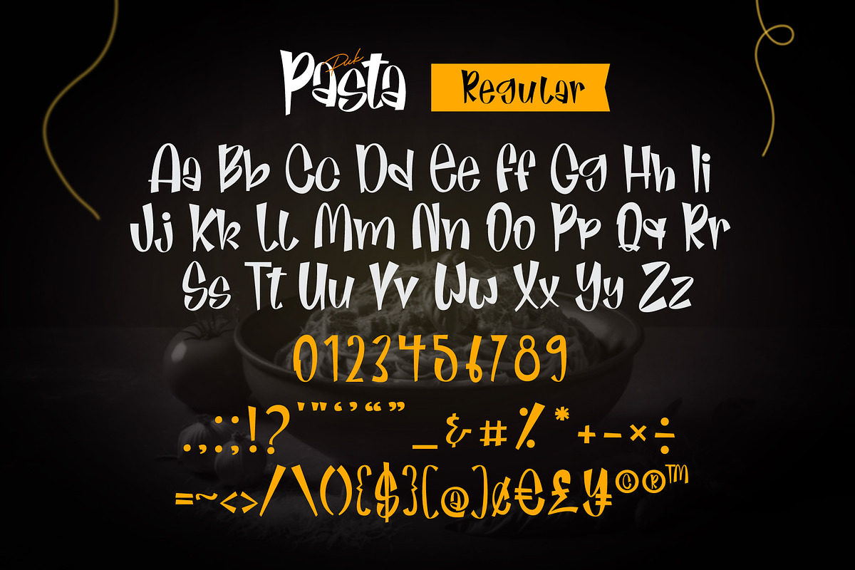 Pick Pasta Font, a Handwritten Font by KengGraphic (Photo 8 of 10)