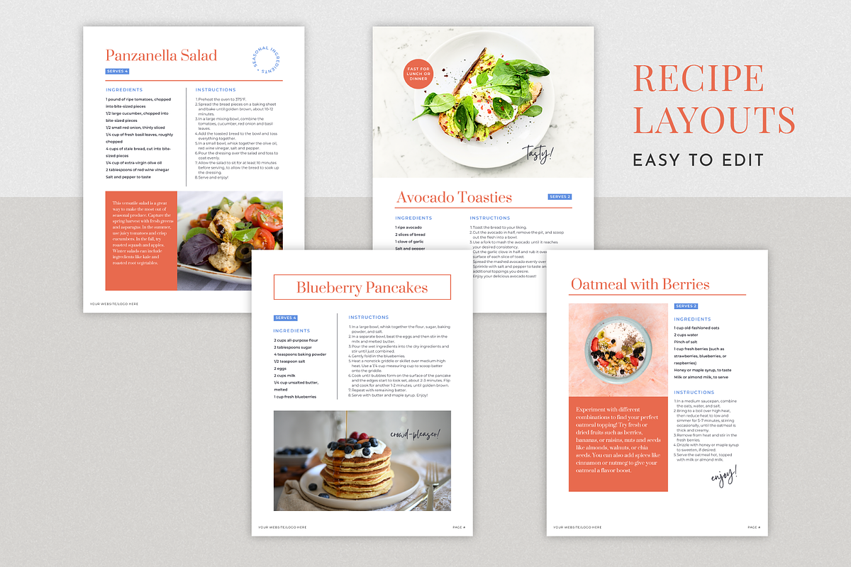 Canva Cookbook Template, a Marketing Template by Rose & Co. (Photo 3 of 8)