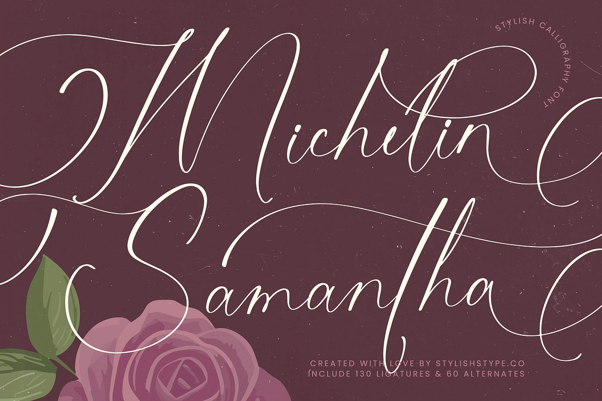 Michelin Samantha Stylish Font, a Script Font by stylishtype.co (Photo 1 of 20)
