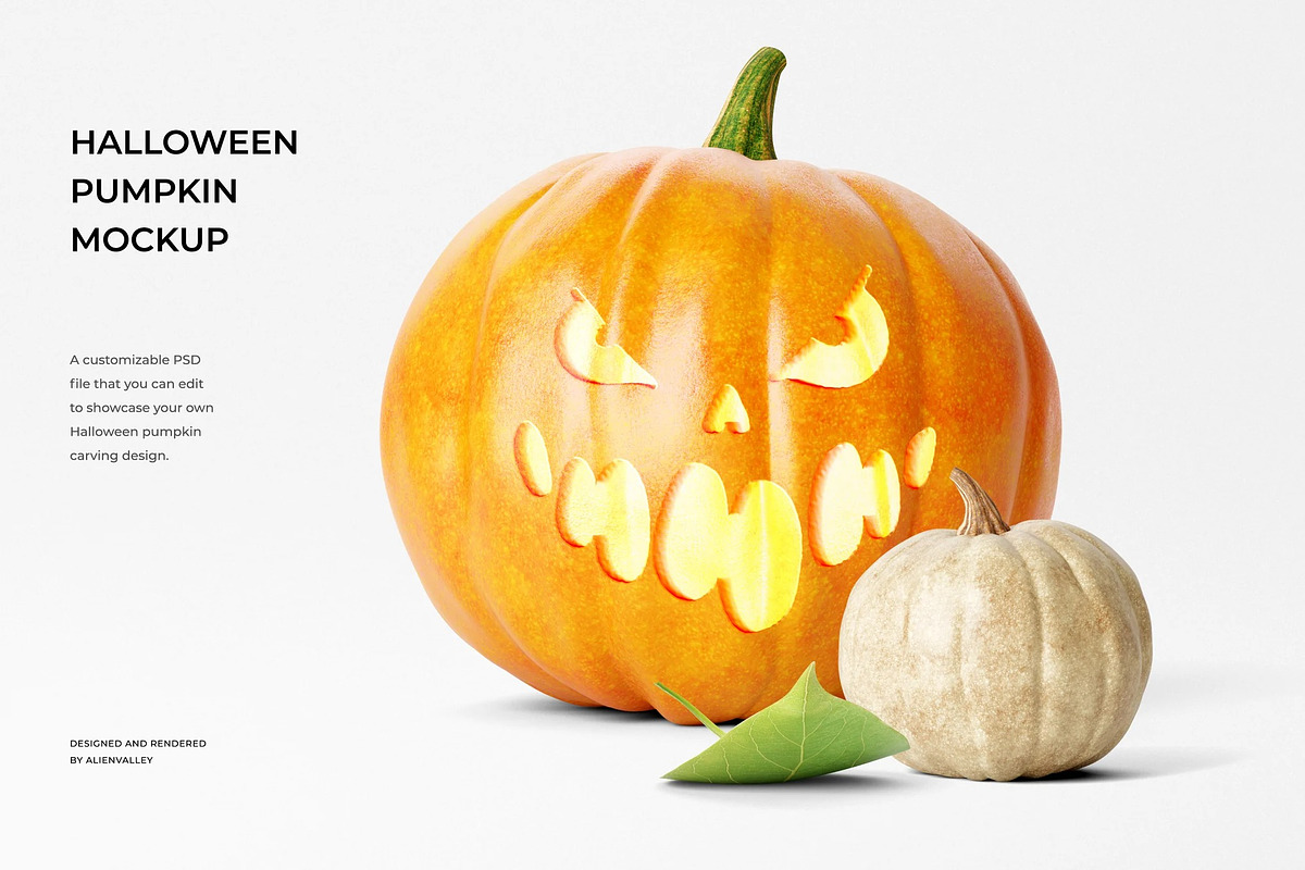 Halloween Pumpkin Mockup, a Product Mockup by zpackcreative (Photo 1 of 5)