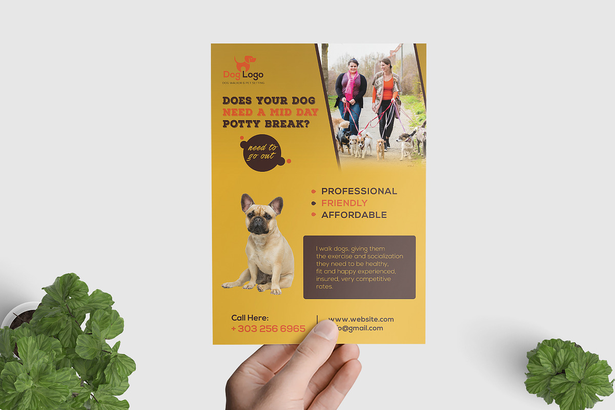 Dog walker Flyer Templates, a Flyer Template by ideaz_sabbir (Photo 8 of 9)