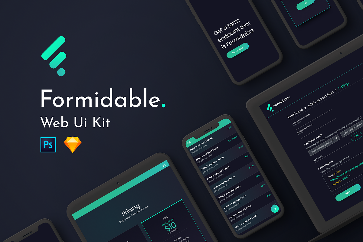 Ui Kit - Formidable., an UI Kit Template by Delightful Design (Photo 1 of 5)