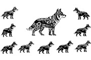 Powerful Alpha Wolf Vector Bundle, an Animal Illustration by Designer_Momina (Thumbnail 11 of 21)