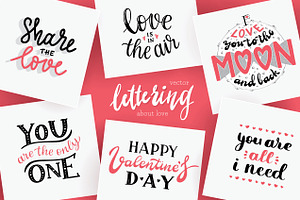 Letterings for Valentine's day