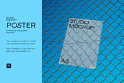 ELEGANT MOCKUP WIREMESH SKY, a Print Template by Le Studio Mockup (Thumbnail 1 of 6)