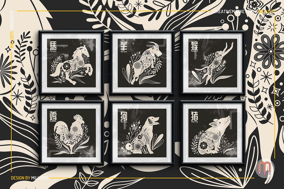 Chinese Zodiac + Lunar New Year Card, an Animal Illustration by Millusti (Photo 4 of 9)