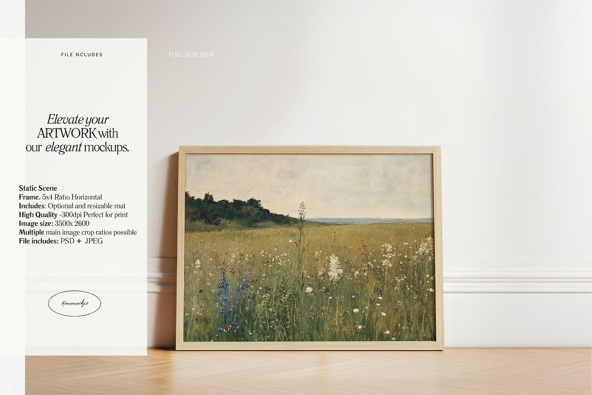 Horizontal Frame Mockup | PSD, a Household Mockup by momomockps (Photo 3 of 7)