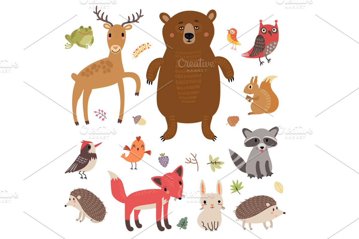 Forest. Animals and patterns, a Pattern Graphic by Anna Guz's Store (Photo 2 of 5)