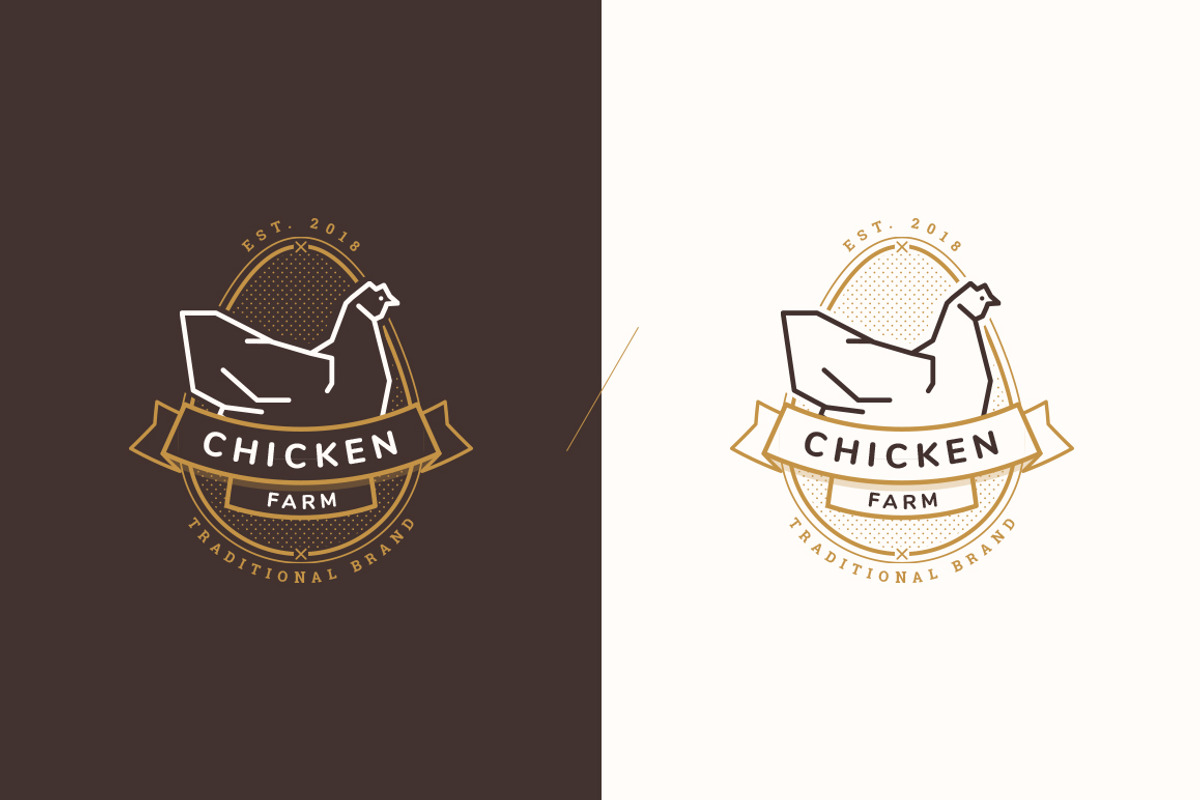 Outline Animal Badges, a Branding & Logo Template by blauananas (Photo 3 of 8)