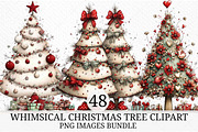 Whimsical Christmas Tree Clipart Png, an Illustration by Craft Nest (Thumbnail 1 of 10)