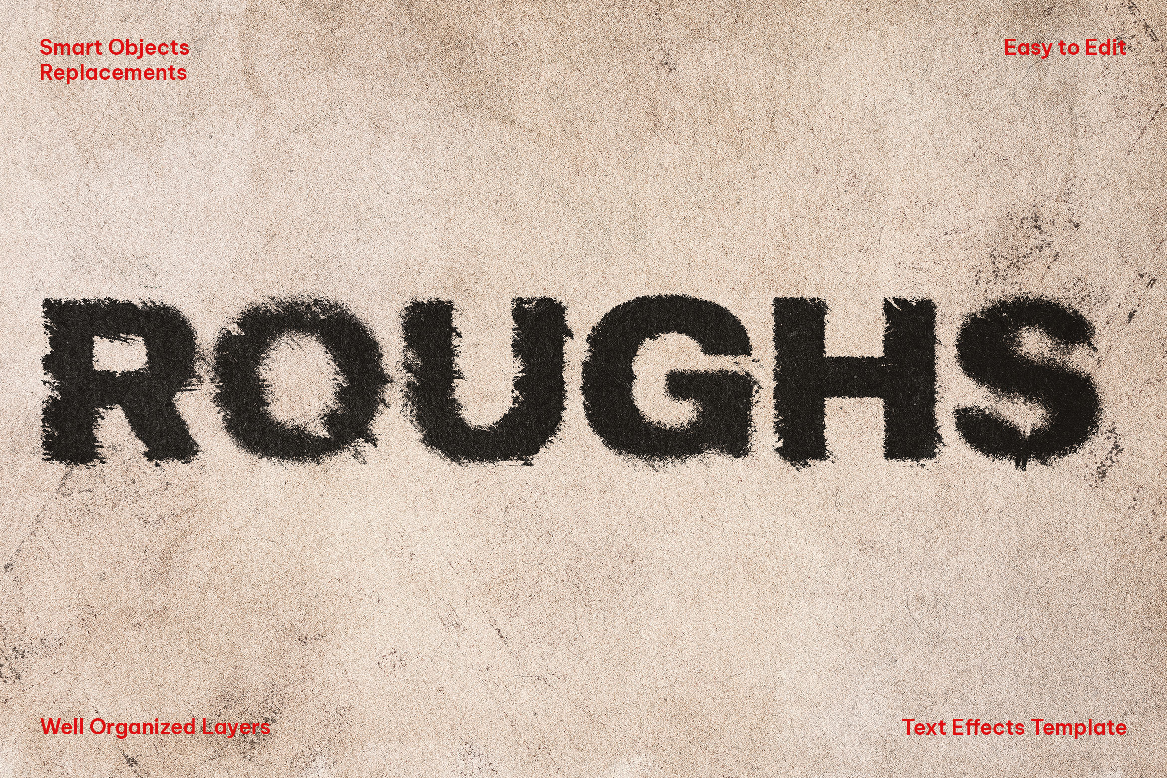 Grain Noise Text Effect, a Layer Style Add-On by dokudokunomi