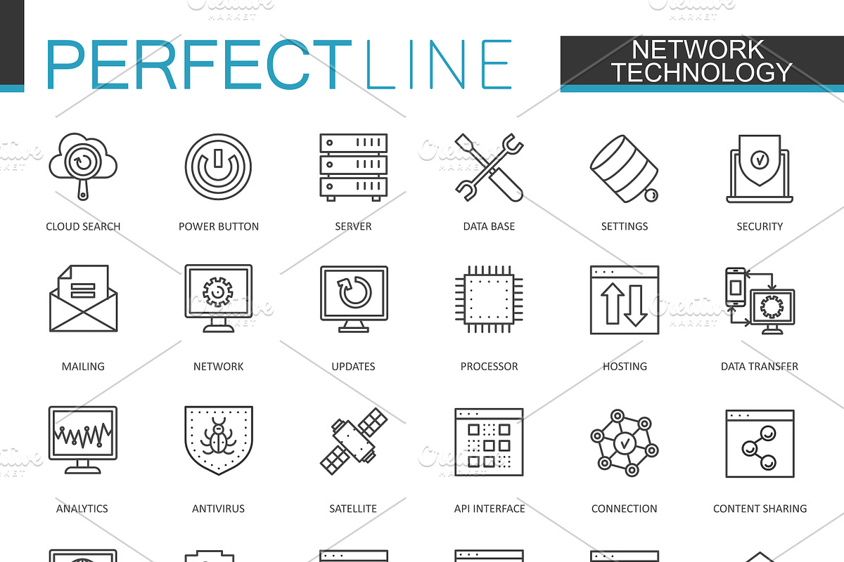 180 Perfect Line concept icons, an Outline Icon by Lemberg Vector