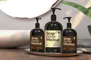 Soap Bottle On Tray Mockup, a Packaging Mockup by graphicook (Thumbnail 4 of 4)