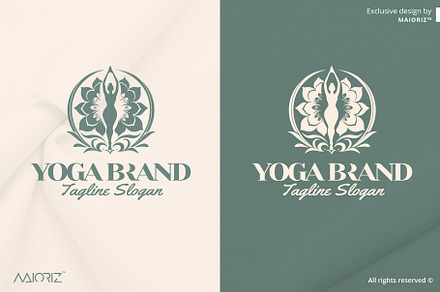 Yoga Flower Logo Template