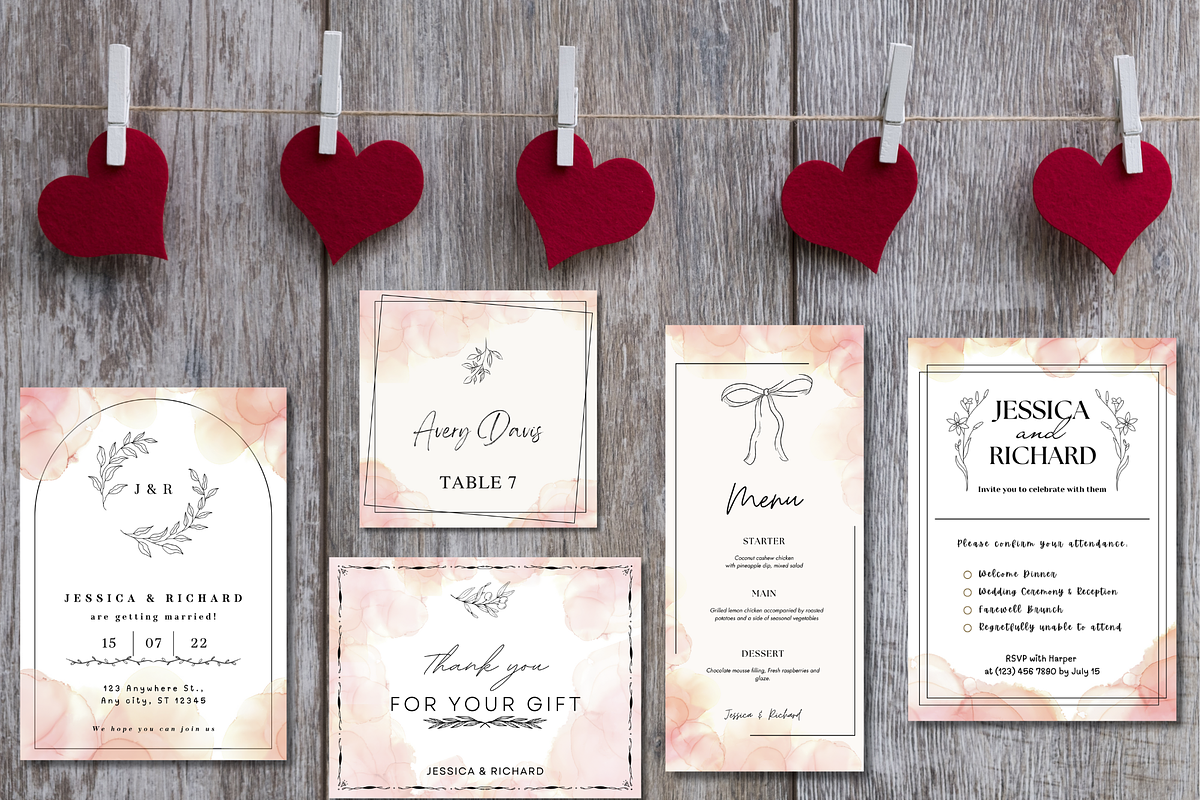Elegance Wedding Suite Canva, an Invitation Template by WynterLife Studio (Photo 2 of 8)