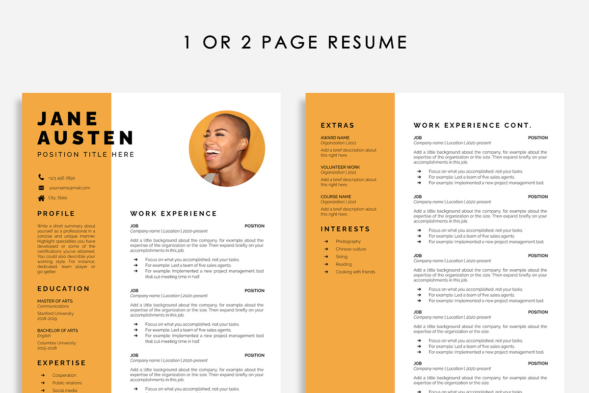 Creative Resume Template With Photo, a Resume Template by DesignStudioTeti (Photo 5 of 9)