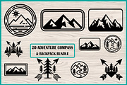 20 Adventure Compass Backpack Bundle, an Empty State Illustration by Artivon (Thumbnail 1 of 4)