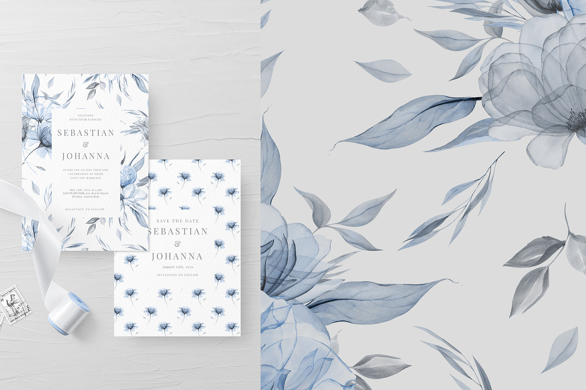 Icy Blue  - Transparent flowers, an Object Illustration by Olga Koelsch (Photo 7 of 16)