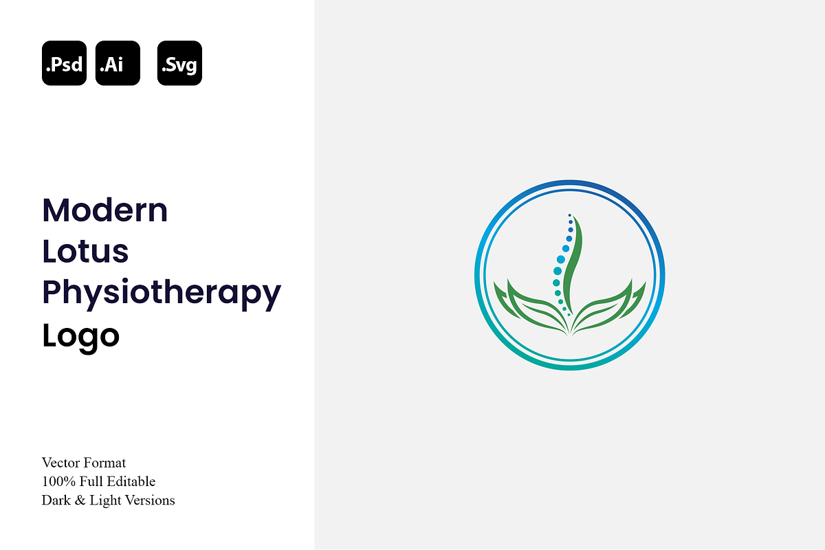 Modern Lotus Physiotherapy Logo, a Branding & Logo Template by Luxury Logos (Photo 1 of 4)