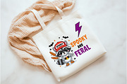 Spooky and Feral Raccoon PNG, an Illustration by Watercolor design (Thumbnail 3 of 3)