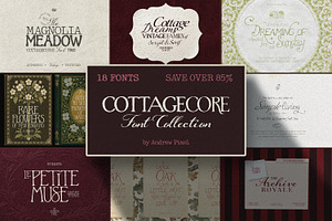 Cottagecore - Vintage Font Bundle, a Handwritten Font by AndrewPixelType