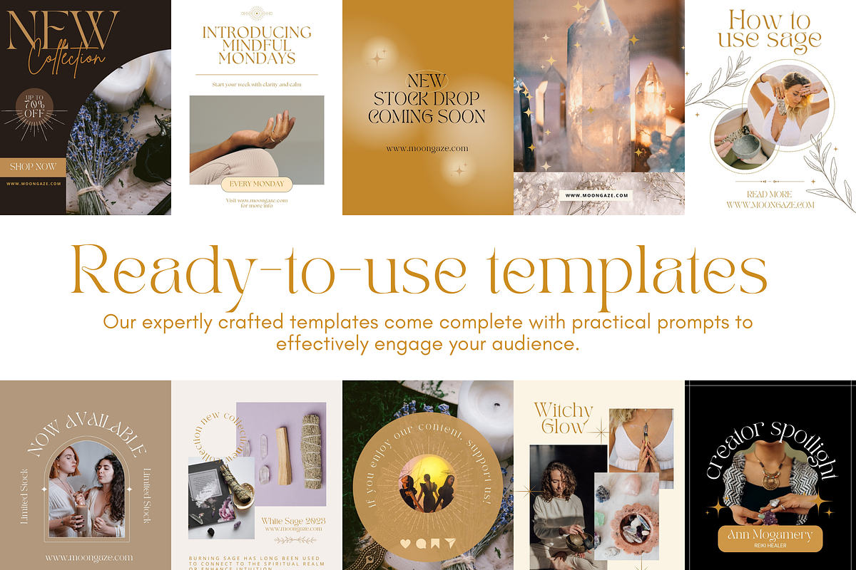 Witchy Instagram Post Templates, a Social Media Template by Hell Yeah Designs (Photo 6 of 8)