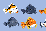 Cute goldfish breeds. Different, an Animal Illustration by YummyBuum (Thumbnail 3 of 3)