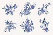Christmas dreams. Blue & white, a Seasonal Illustration by olga.korneeva (Thumbnail 5 of 12)