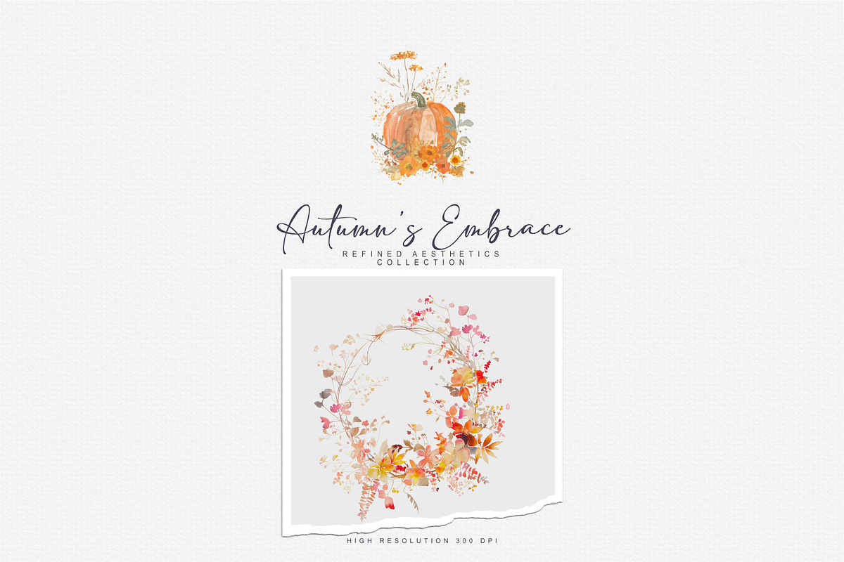 watercolor autumn scenery clipart, a Decorative Illustration by Patishop Art (Photo 7 of 10)