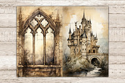 Gothic City Junk Journal Pages, a Seasonal Illustration by GlamArtZhanna (Thumbnail 3 of 10)