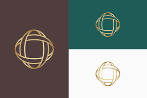 Glamour Logo Ring Circle Gold, a Branding & Logo Template by Signatoro