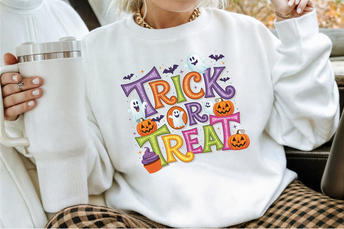 Trick or Treat Halloween Ghost Pumpk, an Illustration by Sublimation Artist (Photo 2 of 9)