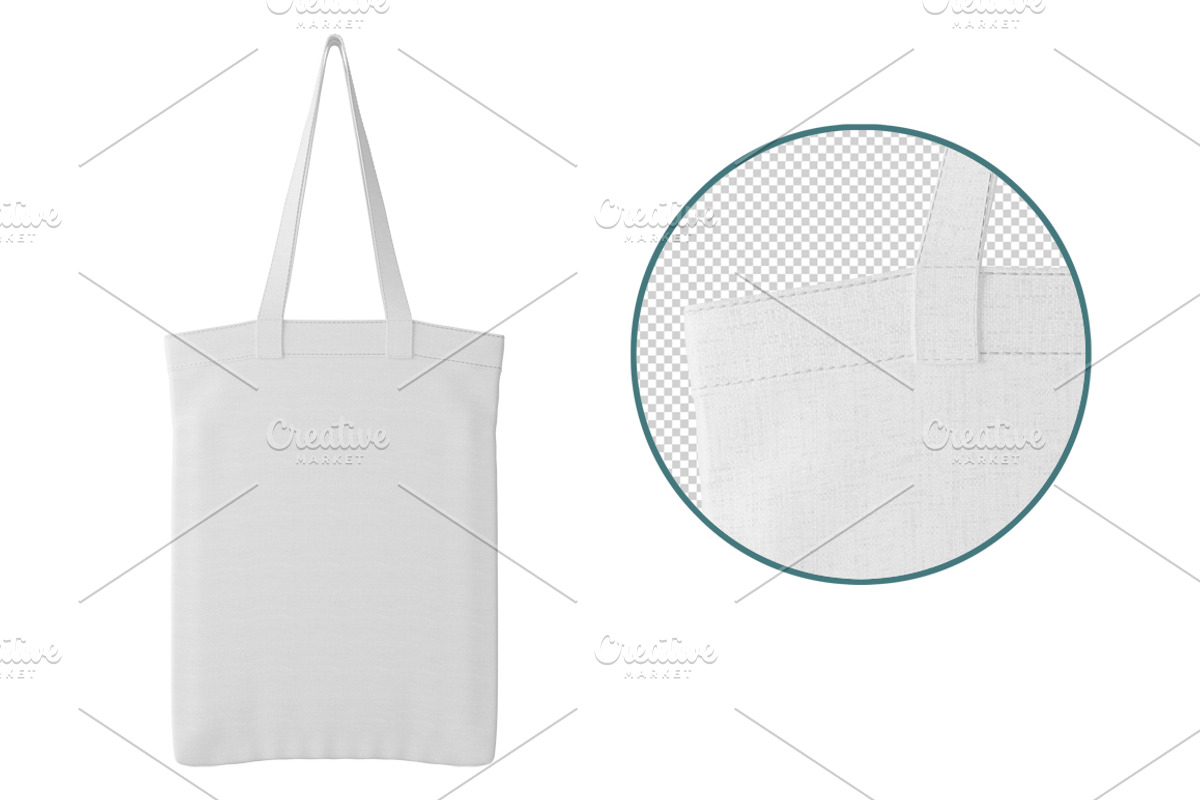 Canvas bag. PSD object mockup., an Apparel Mockup by NatalyaZelenova (Photo 3 of 6)
