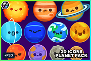 2D Icons - Planet Pack, an Object Illustration by LAYERLAB (Thumbnail 1 of 10)