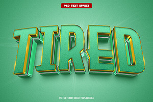 Tired 3D editable text effect, a Brushes & More by Hello Muh