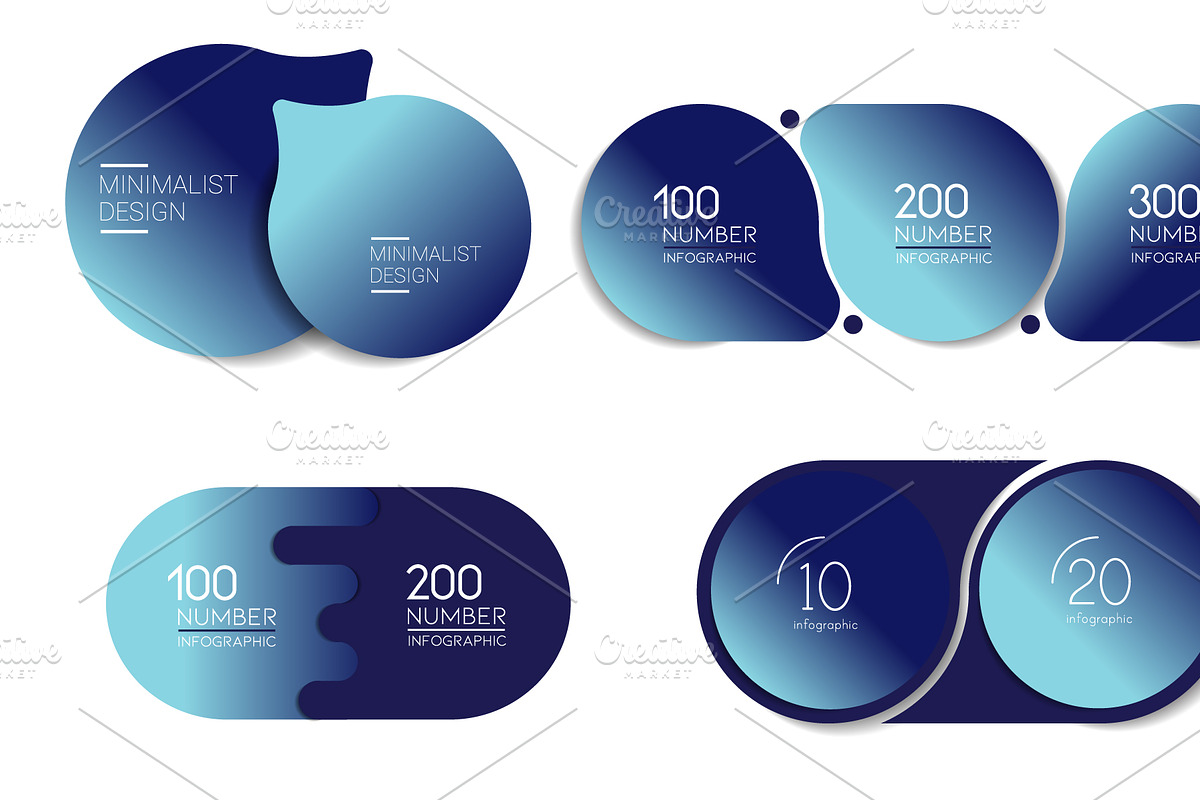 Set of roud cirles schemes, diagrams, a Work Illustration by VectorAN