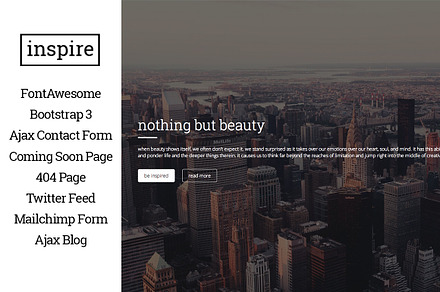 inspire - one page html5 template