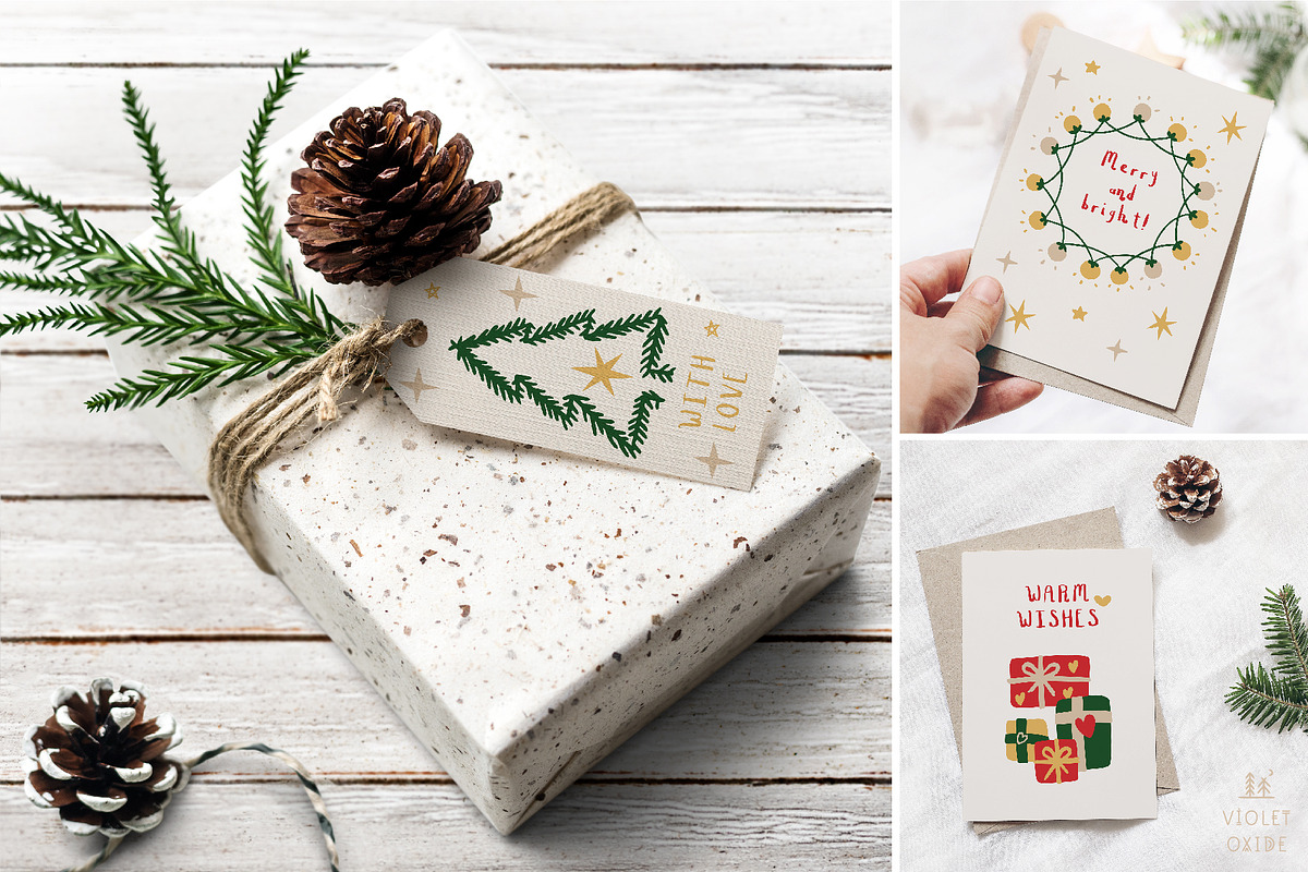 Rustic Christmas Set, a Graphic by VioletOxide (Photo 2 of 13)