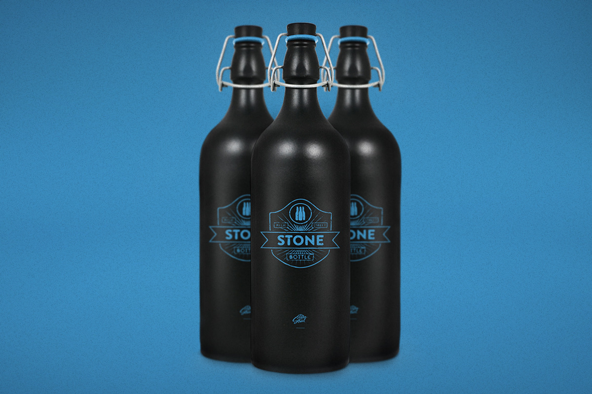 Stone Bottle Mock-Up, a Cups & Container Mockup by Palm Street Creative (Photo 2 of 3)