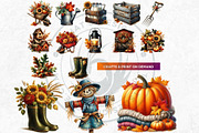 Rustic Harvest Fall clipart set, a Seasonal Illustration by ThatsDesignArt (Thumbnail 6 of 10)