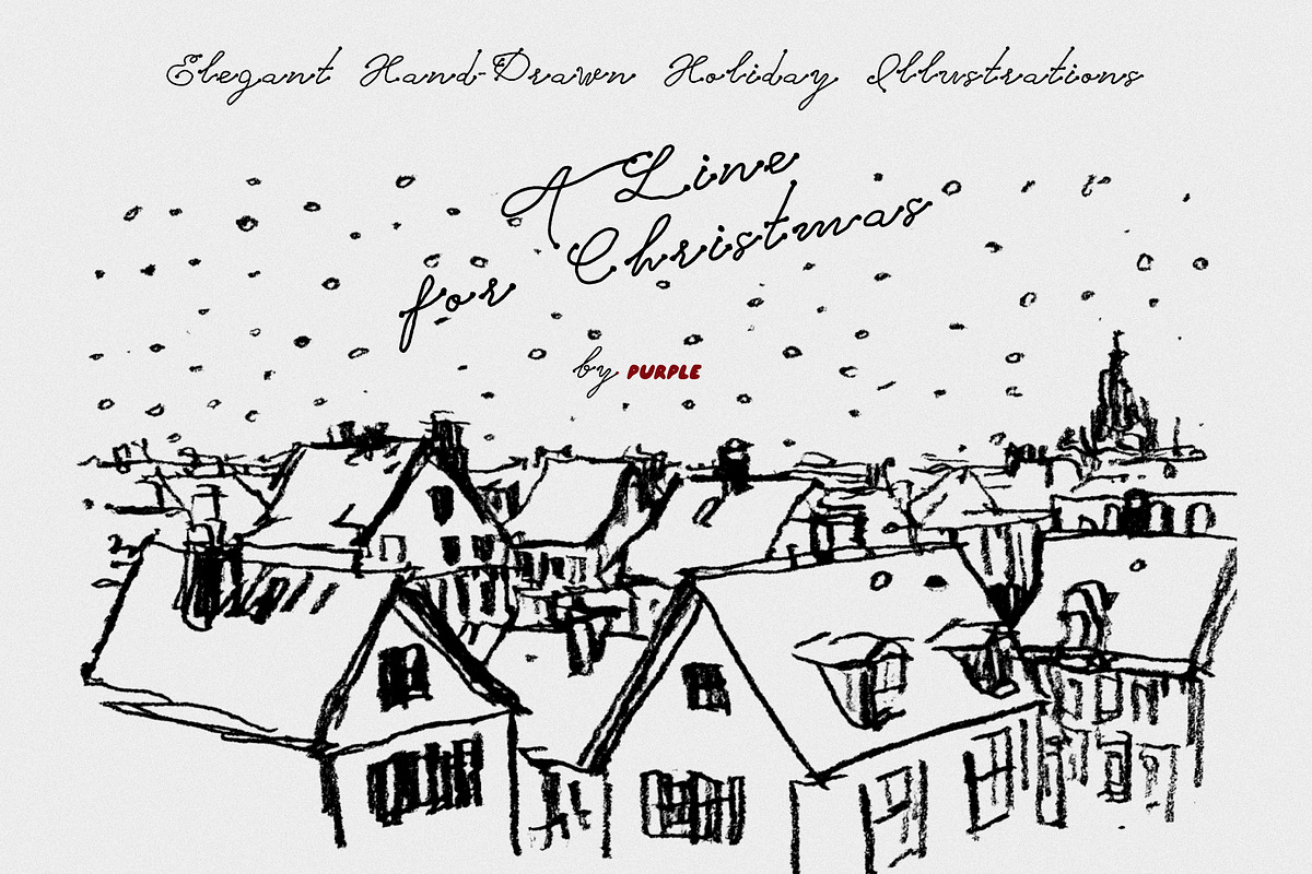 A Line for Christmas, a Seasonal Illustration by Purple (Photo 4 of 13)