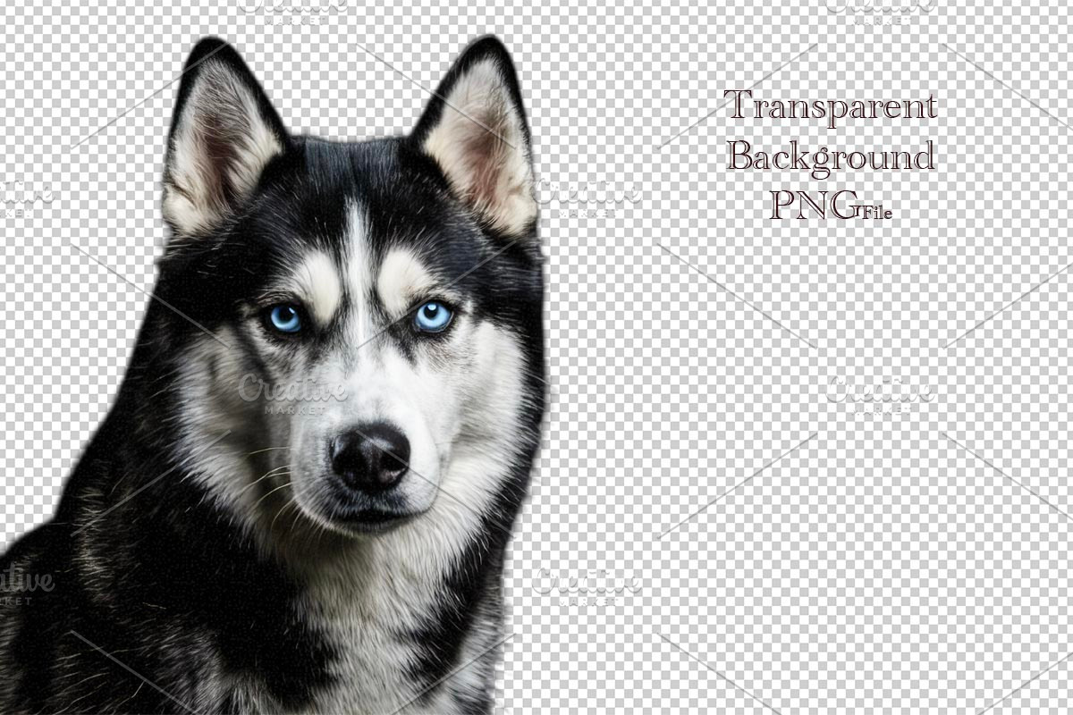 Siberian Husky Portrait PNG, an Animal Photo by VetalStock (Photo 2 of 2)
