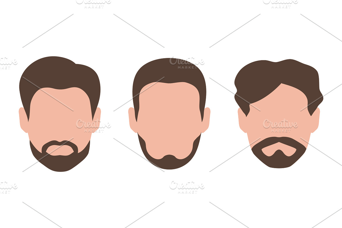 Different Haircut Men Set, a Person Illustration by PsychocheArt (Photo 5 of 5)