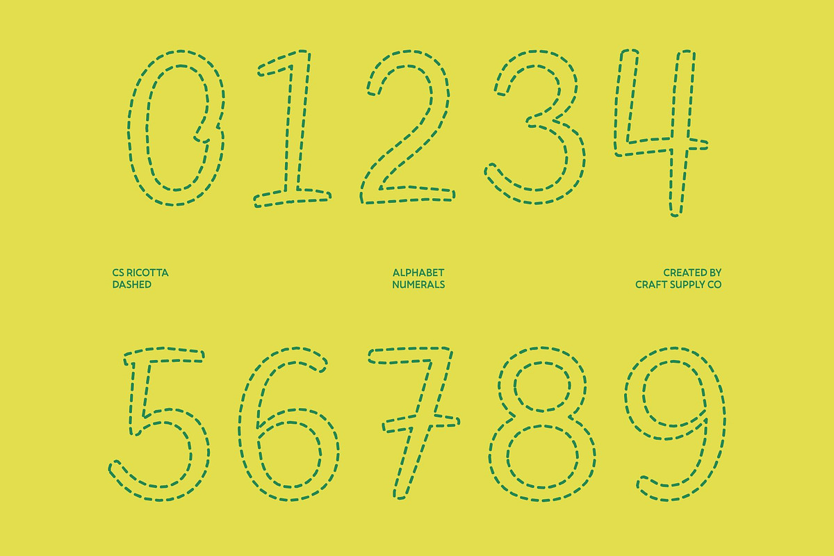 CS Ricotta Dashed, a Script Font by Craft Supply Co. (Photo 6 of 8)
