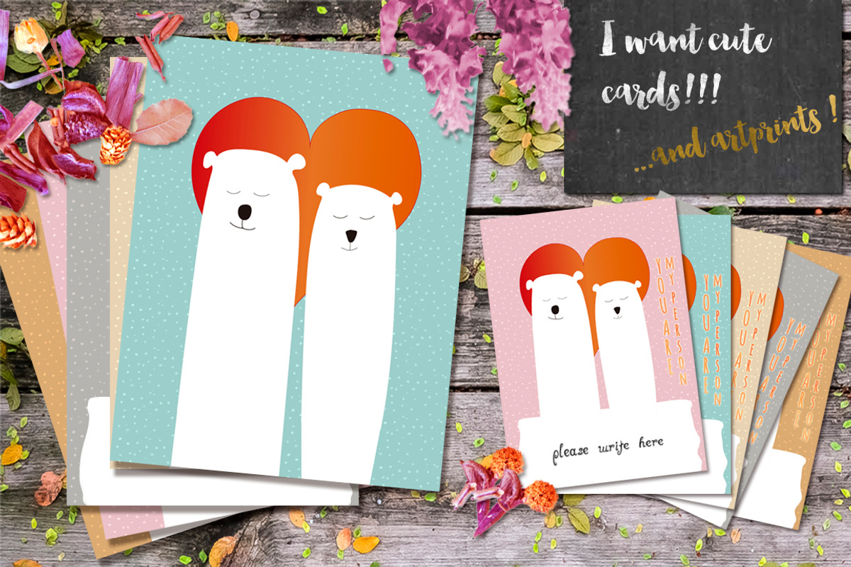 Polar Bears Love, a Card Template by Narais (Photo 1 of 3)