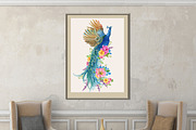 Peacocks and flowers/watercolor, an Illustration by MitrushovaArt (Thumbnail 7 of 7)