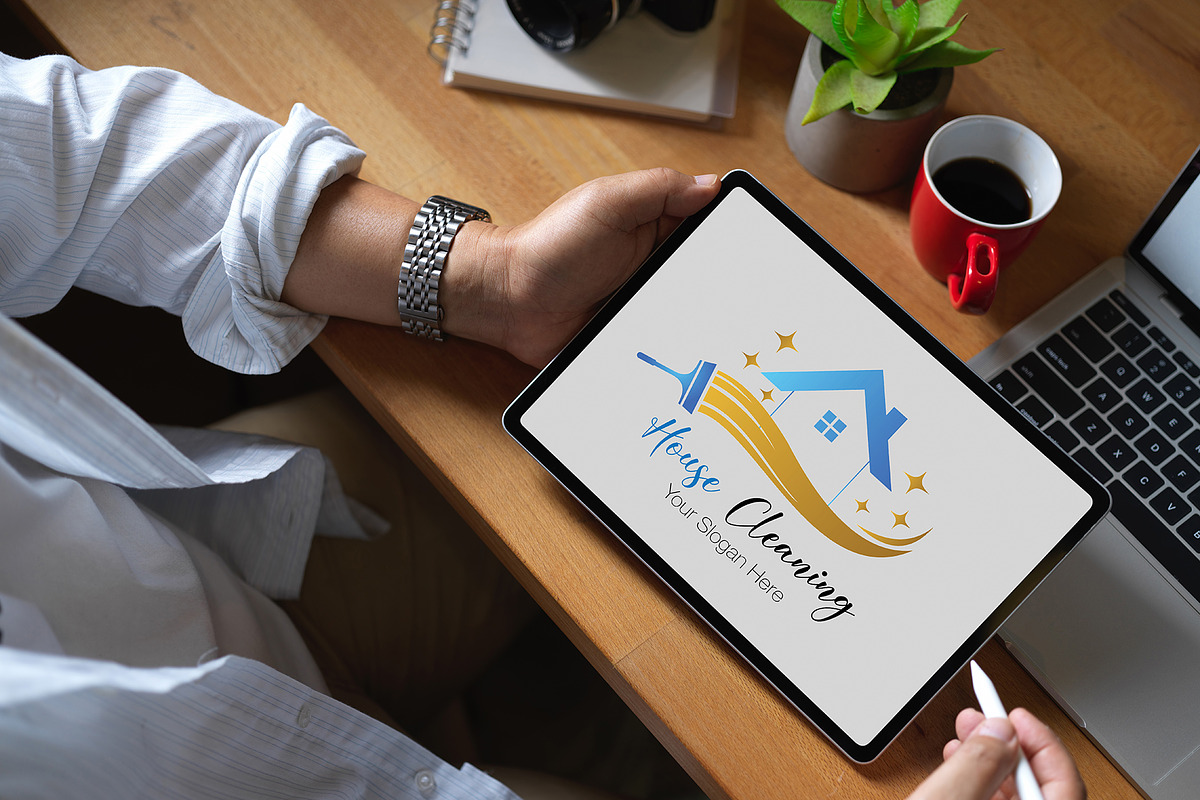 Modern Cleaning Service Logo, a Branding & Logo Template by YUDesignStore (Photo 6 of 10)