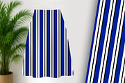 Blue Black and White Pin Stripe, a Pattern Graphic by Sharon Schwalbe (Thumbnail 1 of 5)