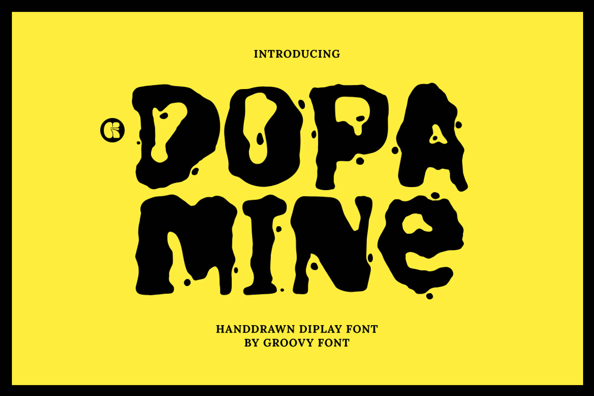 Dopamine Handdrawn Display Font, a Handwritten Font by GroovyFontCo (Photo 1 of 7)